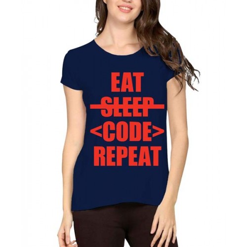 Eat Code Repeat Programmer Graphic Printed T-shirt