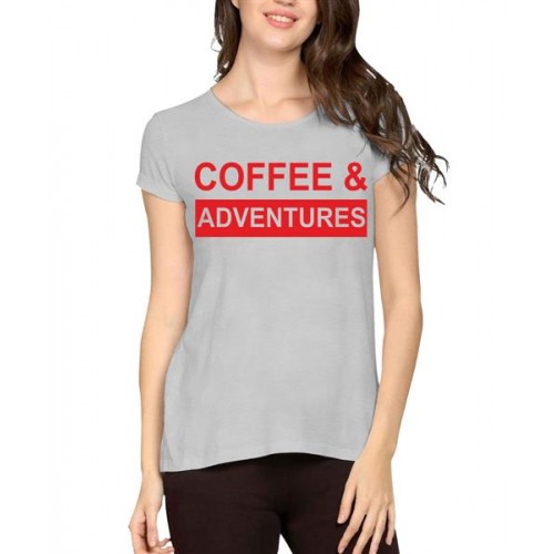 Coffee And Adventure Graphic Printed T-shirt