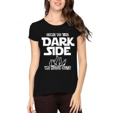 Come To The Dark Side We Have Cats Graphic Printed T-shirt