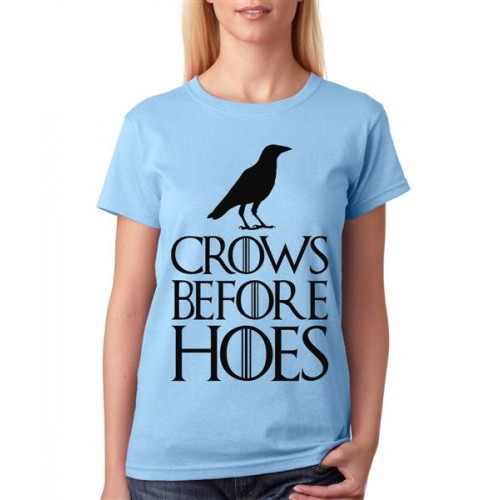 Crows Before Hoes Graphic Printed T-shirt