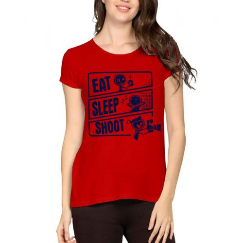 Eat Sleep Shoot Graphic Printed T-shirt