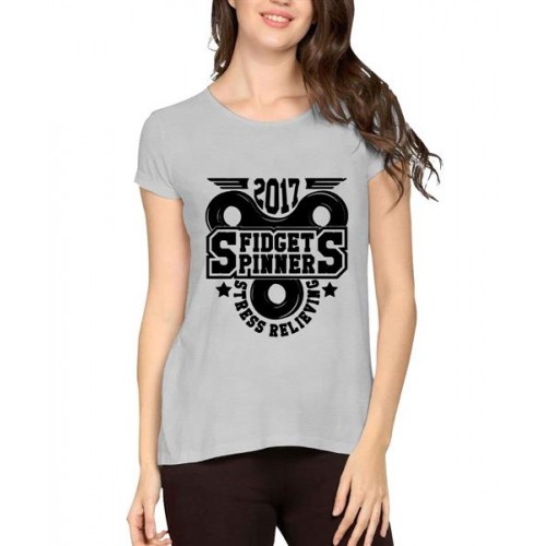 Fidget Spinner Stress Relieving Graphic Printed T-shirt