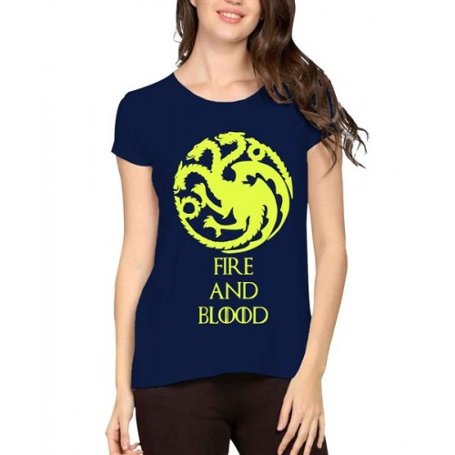 Fire And Blood Graphic Printed T-shirt