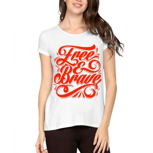 Free And Brave Graphic Printed T-shirt