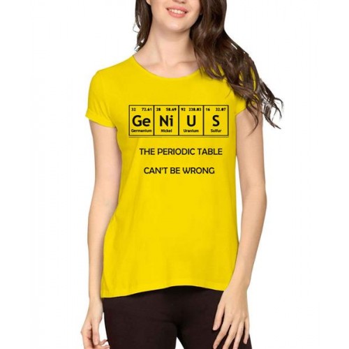 Genius Periodic Table Graphic Printed T-shirt