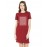 Boat Line Graphic Printed T-shirt Dress