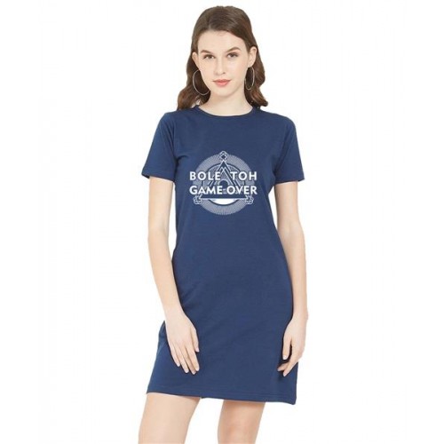 Bole Toh Game over Graphic Printed T-shirt Dress