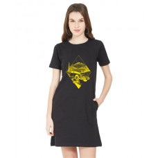 Car Shape Graphic Printed T-shirt Dress