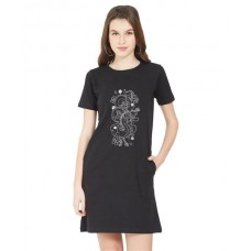 Dragon Fly Graphic Printed T-shirt Dress
