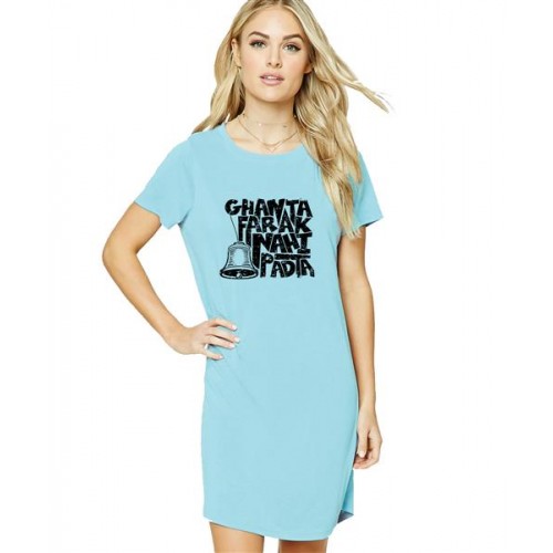 Ghanta Farak Nahi Padta Graphic Printed T-shirt Dress