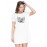 Heart Brain Hand Graphic Printed T-shirt Dress