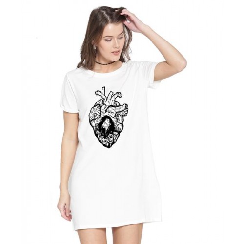Heart Graphic Printed T-shirt Dress