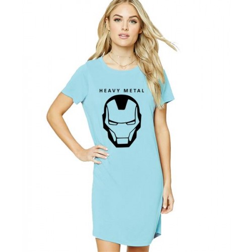 Heavy Metal Graphic Printed T-shirt Dress