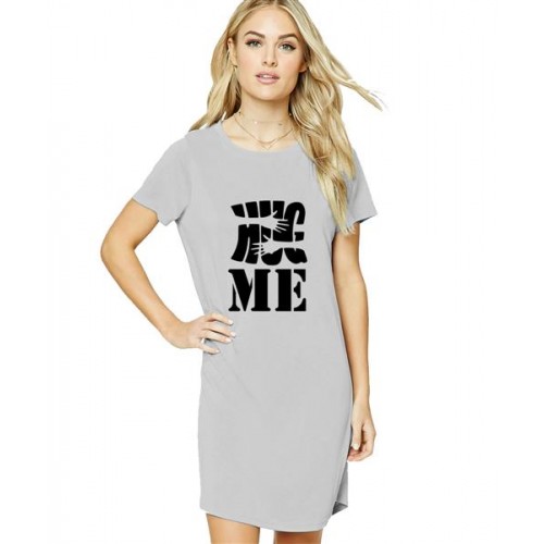 Hug Me Graphic Printed T-shirt Dress