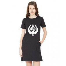Om Graphic Printed T-shirt Dress
