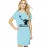 Women's Cotton Biowash Graphic Printed T-Shirt Dress with side pockets - Lonely Traveller