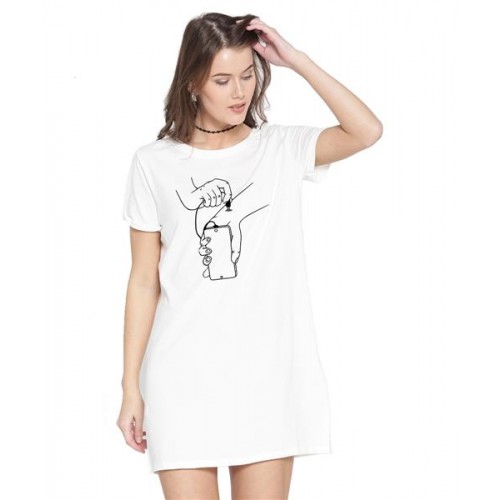 Music In Blood Graphic Printed T-shirt Dress