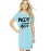 Women's Cotton Biowash Graphic Printed T-Shirt Dress with side pockets - Not Your Mahila
