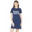 Women's Cotton Biowash Graphic Printed T-Shirt Dress with side pockets - Oye Khadus