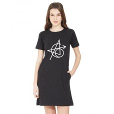 Avengers Tattoo Graphic Printed T-shirt Dress