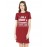 Women's Cotton Biowash Graphic Printed T-Shirt Dress with side pockets - Programmer Write Code