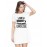 Women's Cotton Biowash Graphic Printed T-Shirt Dress with side pockets - Programmer Write Code