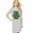 Women's Cotton Biowash Graphic Printed T-Shirt Dress with side pockets - Pyar Karo Vyapar Nahi