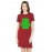 Women's Cotton Biowash Graphic Printed T-Shirt Dress with side pockets - Pyar Karo Vyapar Nahi