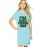 Women's Cotton Biowash Graphic Printed T-Shirt Dress with side pockets - Pyar Karo Vyapar Nahi
