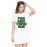 Women's Cotton Biowash Graphic Printed T-Shirt Dress with side pockets - Pyar Karo Vyapar Nahi