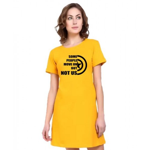 Some People Move On But Not Us Graphic Printed T-shirt Dress
