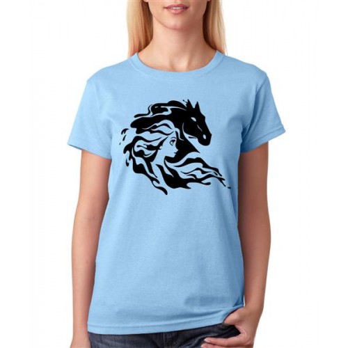 Horse Snow Graphic Printed T-shirt