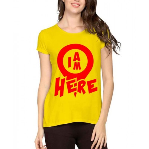 I Am Here Graphic Printed T-shirt