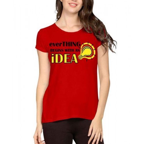 Everything Begins With An Idea Graphic Printed T-shirt