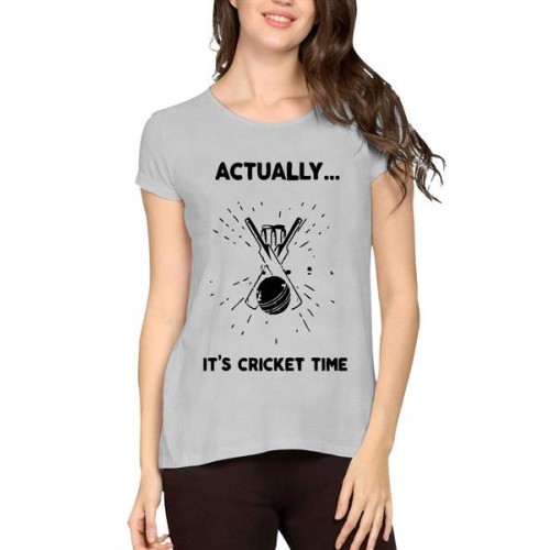 Actually It's Cricket Time Graphic Printed T-shirt