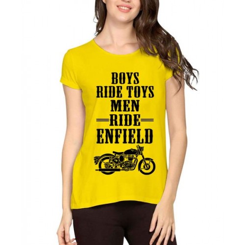 Boys Ride Toys Men Ride Enfield Biker Graphic Printed T-shirt