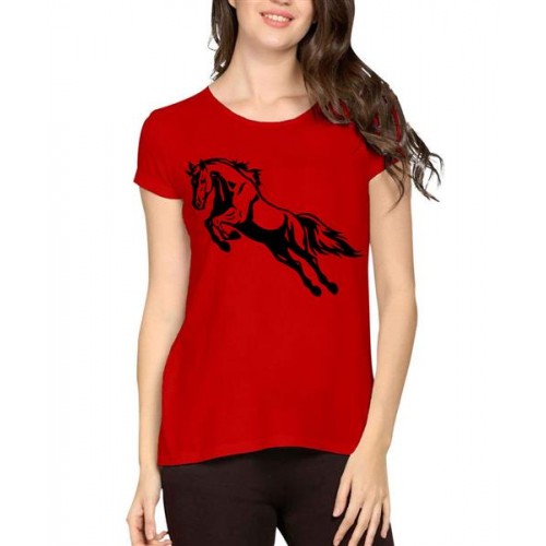 Horse Race Graphic Printed T-shirt