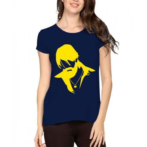 Women's Cotton Biowash Graphic Printed Half Sleeve T-Shirt - Rocky Man