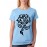 Women's Cotton Biowash Graphic Printed Half Sleeve T-Shirt - Rose Structure