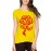 Women's Cotton Biowash Graphic Printed Half Sleeve T-Shirt - Rose Structure