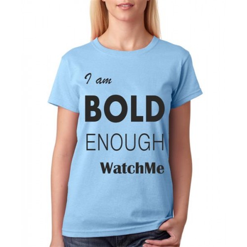 Women's Cotton Biowash Graphic Printed Half Sleeve T-Shirt - ROYAL KARBAAR