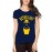 Women's Cotton Biowash Graphic Printed Half Sleeve T-Shirt - Royal Lady