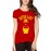 Women's Cotton Biowash Graphic Printed Half Sleeve T-Shirt - Royal Lady