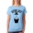 Women's Cotton Biowash Graphic Printed Half Sleeve T-Shirt - Royal Lady