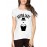 Women's Cotton Biowash Graphic Printed Half Sleeve T-Shirt - Royal Lady