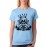 Women's Cotton Biowash Graphic Printed Half Sleeve T-Shirt - Skeleton Music Mafia