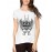 Women's Cotton Biowash Graphic Printed Half Sleeve T-Shirt - Skull Guns