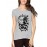 Women's Cotton Biowash Graphic Printed Half Sleeve T-Shirt - Skull Pocket Watch