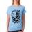 Women's Cotton Biowash Graphic Printed Half Sleeve T-Shirt - Skull Pocket Watch