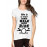 Women's Cotton Biowash Graphic Printed Half Sleeve T-Shirt - Some Walk Some Ride